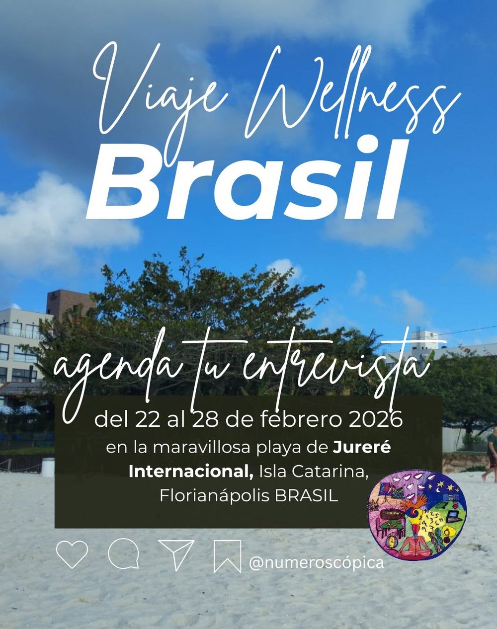 Viaje Wellness a la playa de Jurerê, Florianópolis, Brasil, febrero 2026